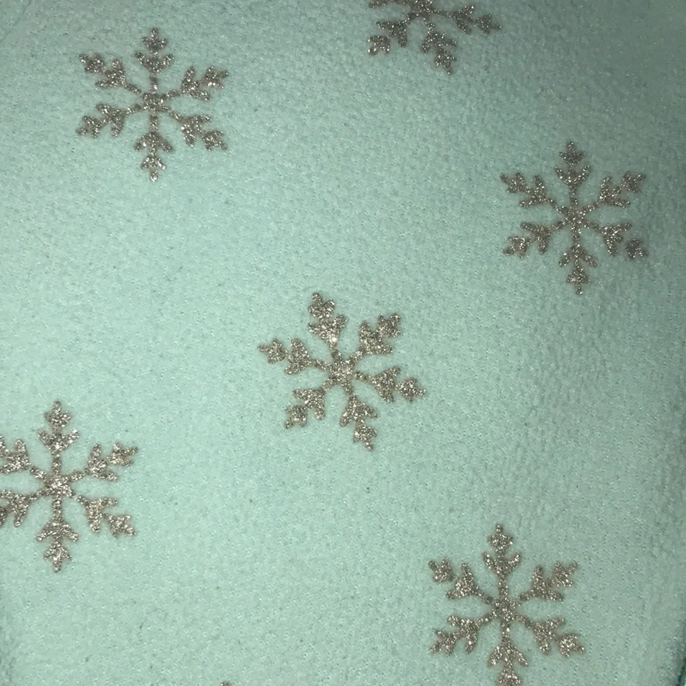 Carter’s Light Blue Glitter Snowflake Penguin Fleece Onesie ZipUp Footie Pajamas